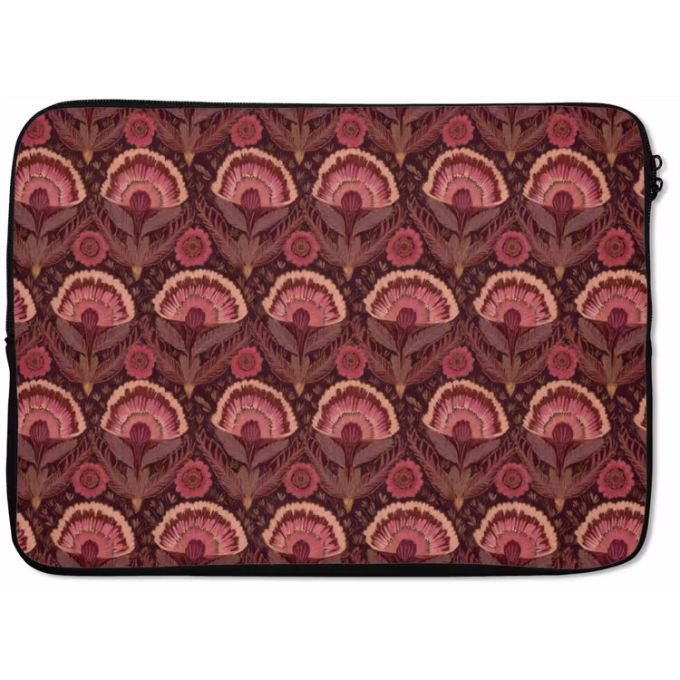 Laptophoes - Antiek - Bloemen - Kleurrijk