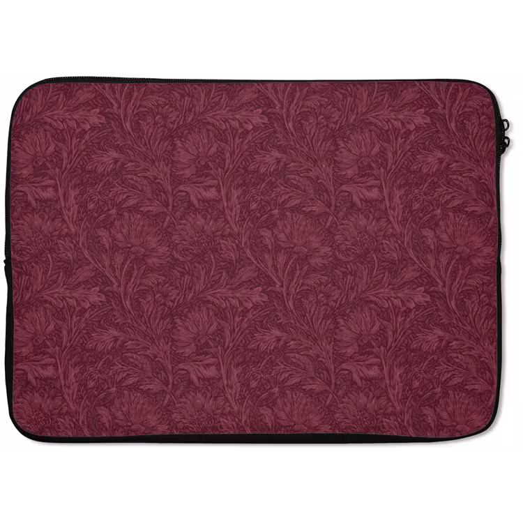 Laptophoes - Bladeren - Patroon - Paars