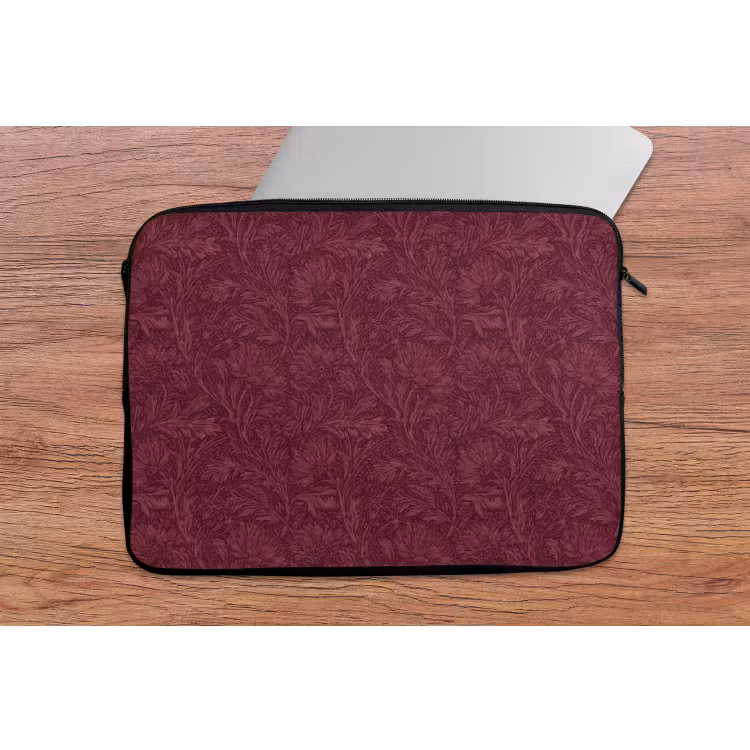 Laptophoes - Bladeren - Patroon - Paars — 2