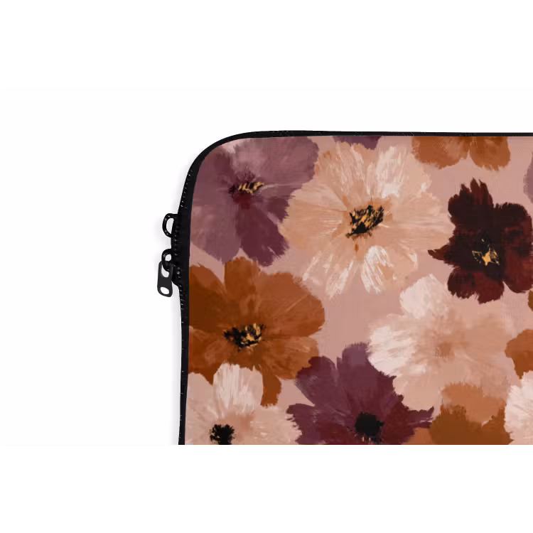 Laptophoes - Bloemen - Abstract - Aardetinten — 5