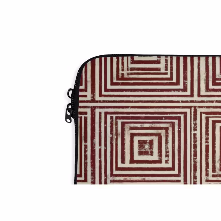 Laptophoes - Geometrisch - Patroon - Rood — 5