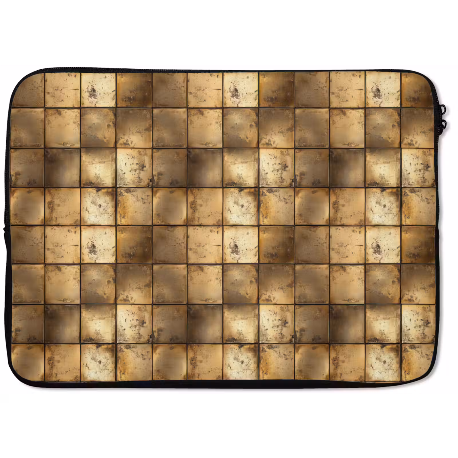 Laptophoes - Geometrisch - Tegels - Goud — 1