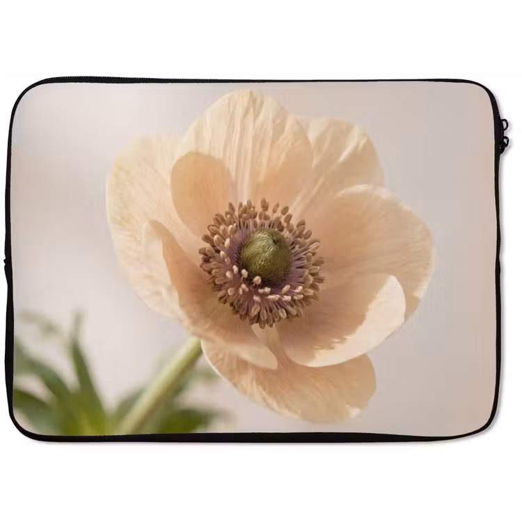 Laptophoes - Bloem - Minimalistisch - Groen