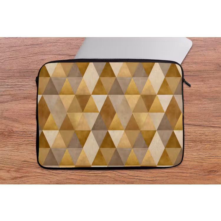 Laptophoes - Geometrisch - Driehoek - Goud — 2