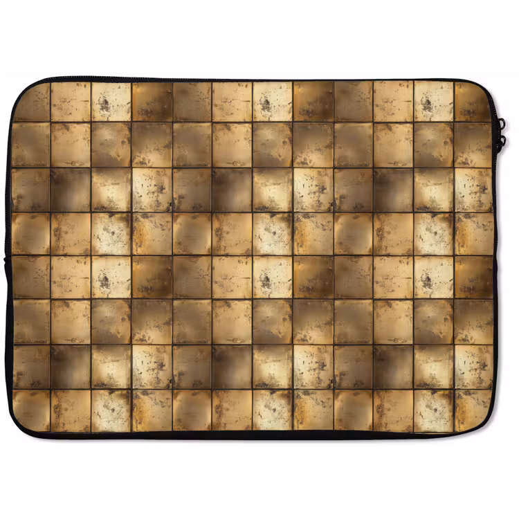 Laptophoes - Geometrisch - Tegels - Goud — 1