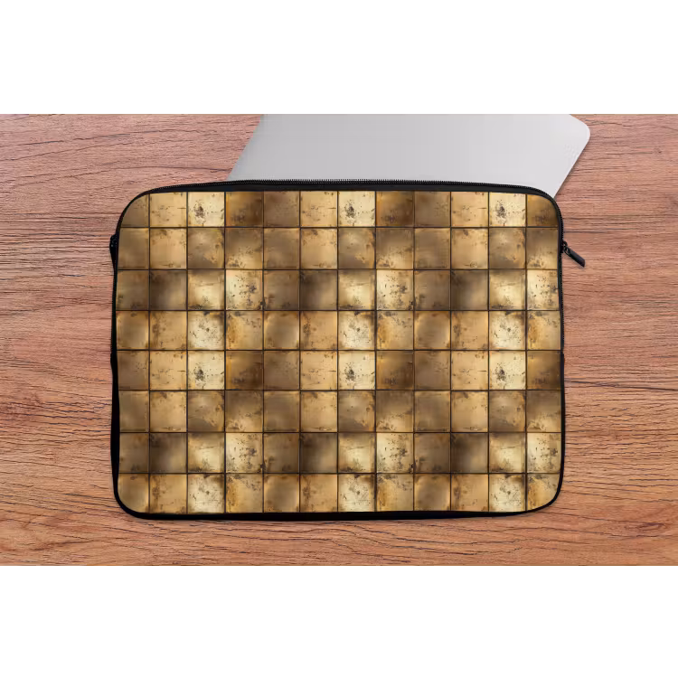 Laptophoes - Geometrisch - Tegels - Goud — 2