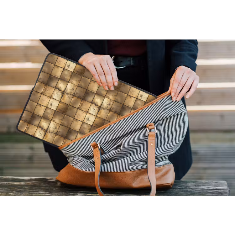 Laptophoes - Geometrisch - Tegels - Goud — 4