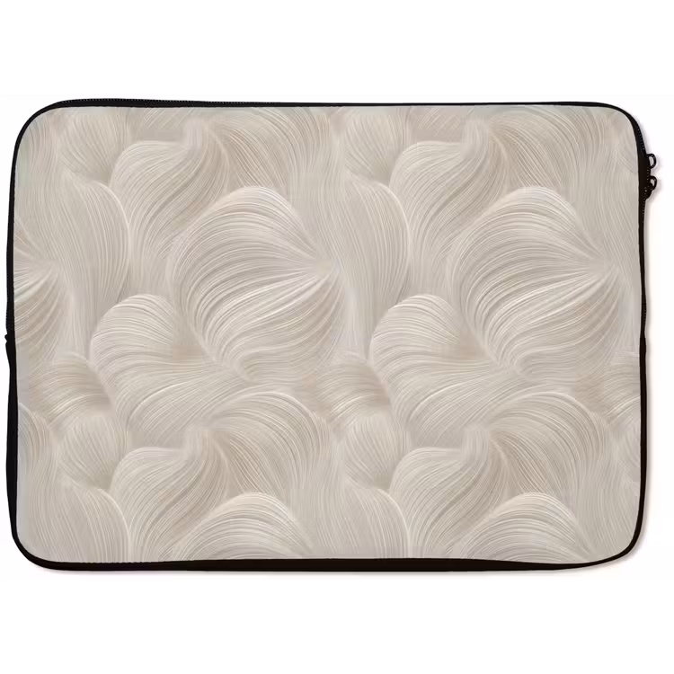 Laptophoes - Lijnen - Waaier - Beige