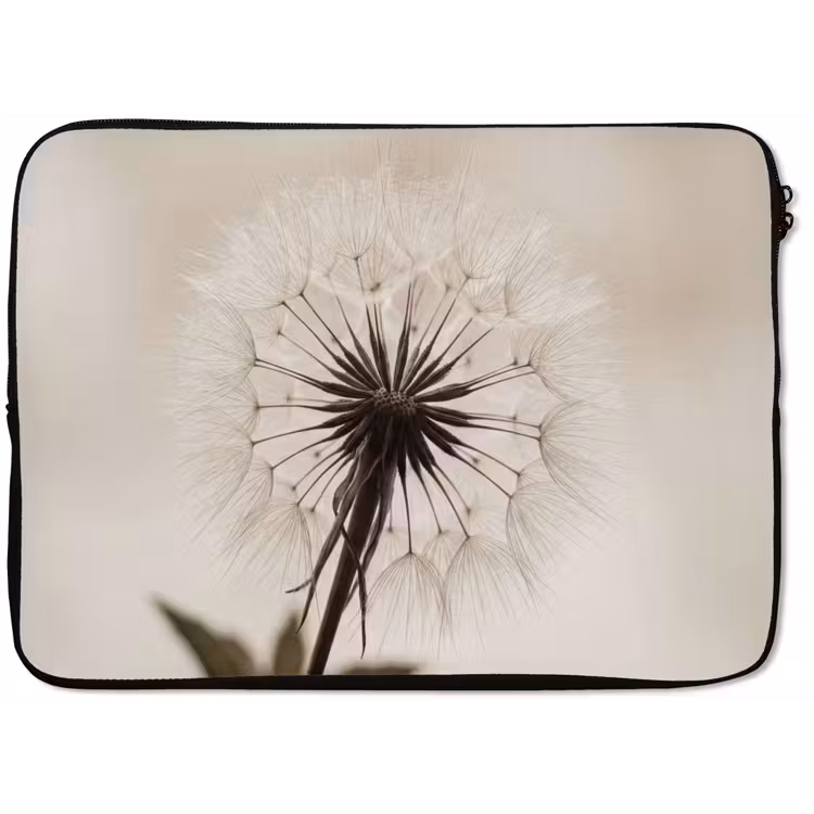 Laptophoes - Paardenbloem - Minimalistisch - Wit
