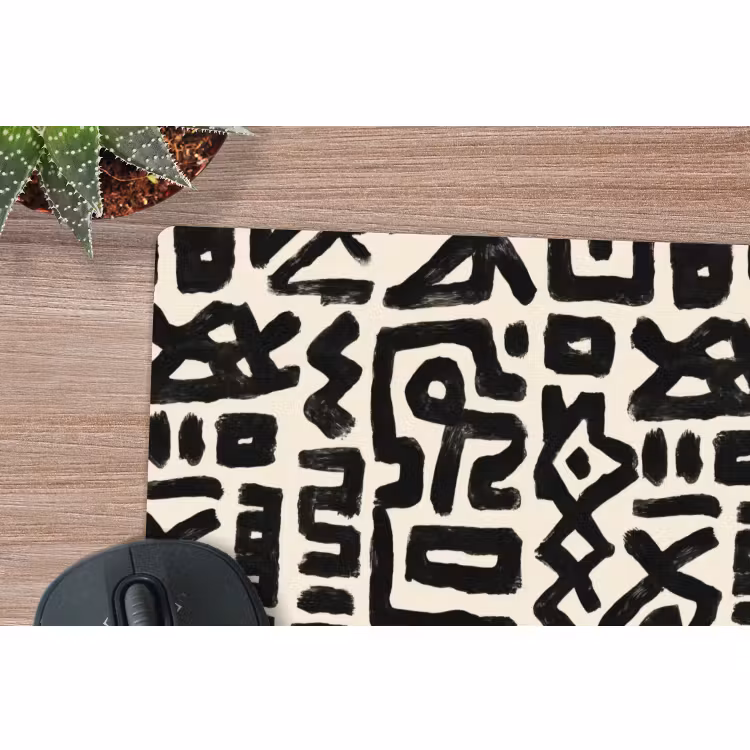Muismat - Geometrisch - Figuren - Zwart — 4