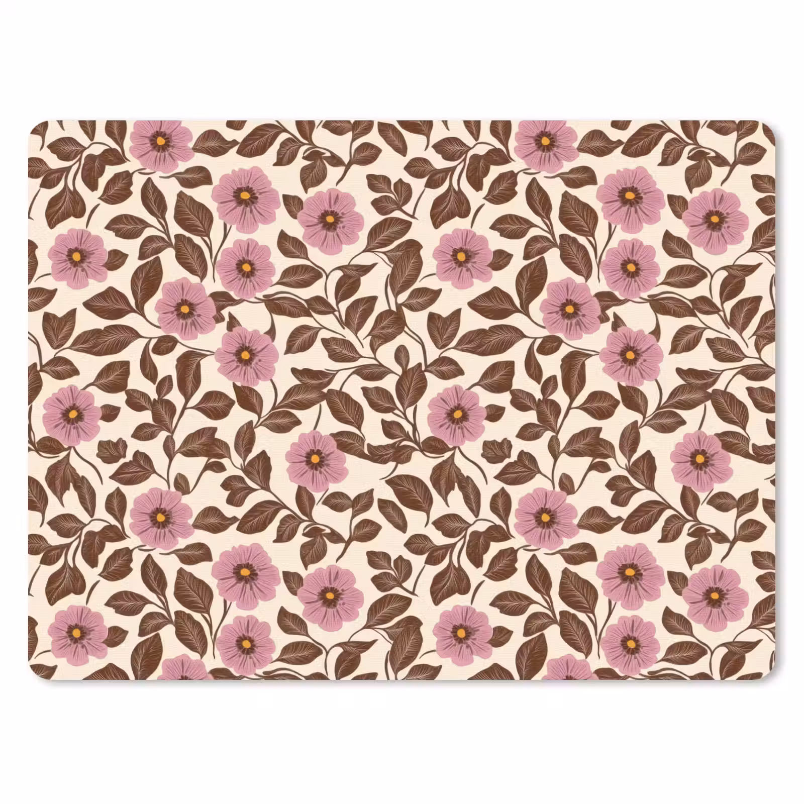 Muismat - Bloemen - Bladeren - Kleurrijk — 1