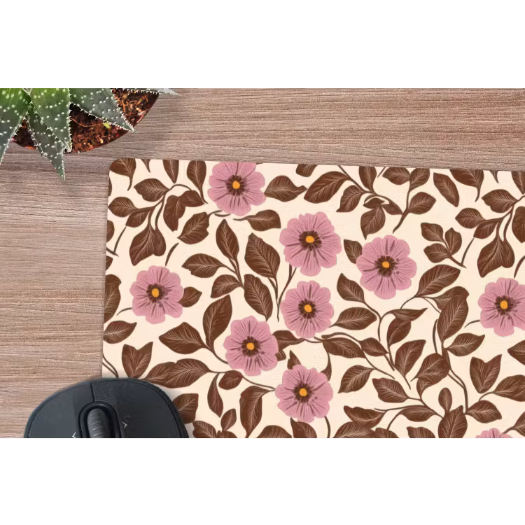 Muismat - Bloemen - Bladeren - Kleurrijk — 4