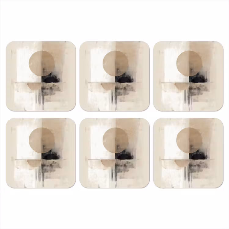 Onderzetter​ - Cirkel - Compositie - Diepte - Beige