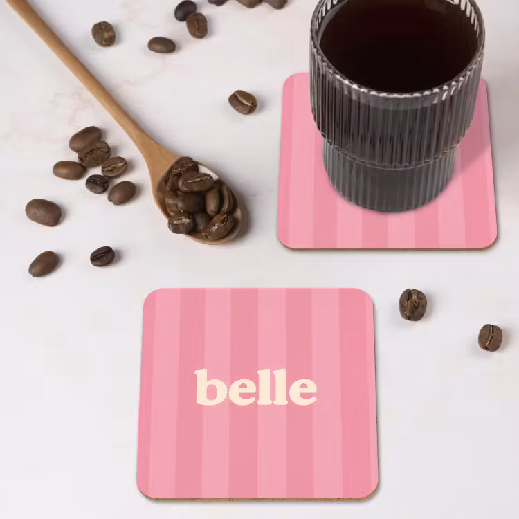 Onderzetter - Roze - Gestreept - Belle — 4