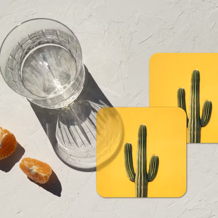 Onderzetter - Cactus - Groen - Minimalistisch — 2