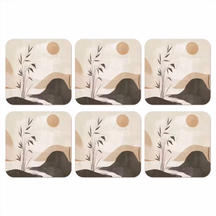 Onderzetter​ - Japandi - Landschap - Beige