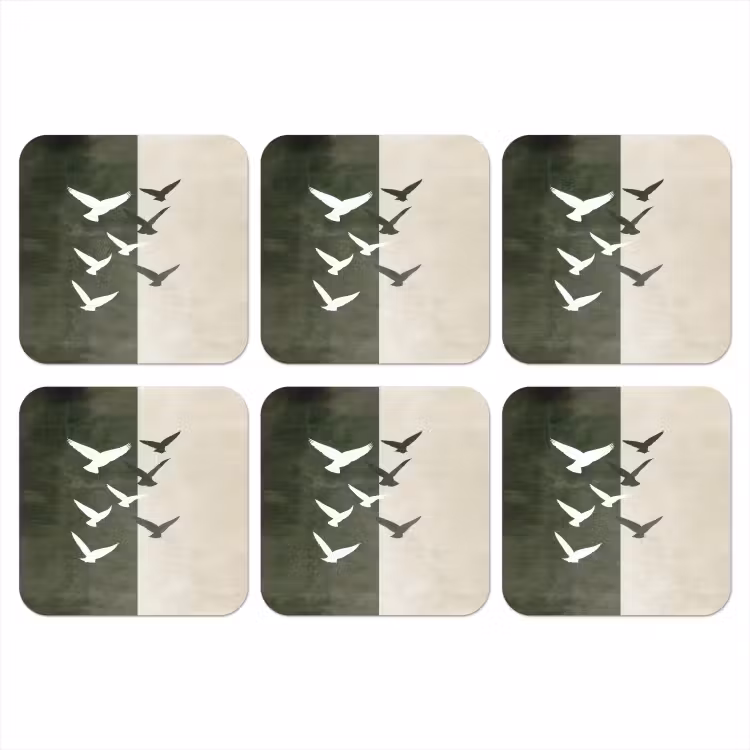 Onderzetter​ - Japandi - Vogel - Groen