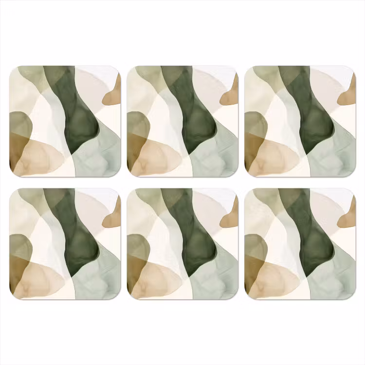 Onderzetter​ - Japandi - Abstract - Groen