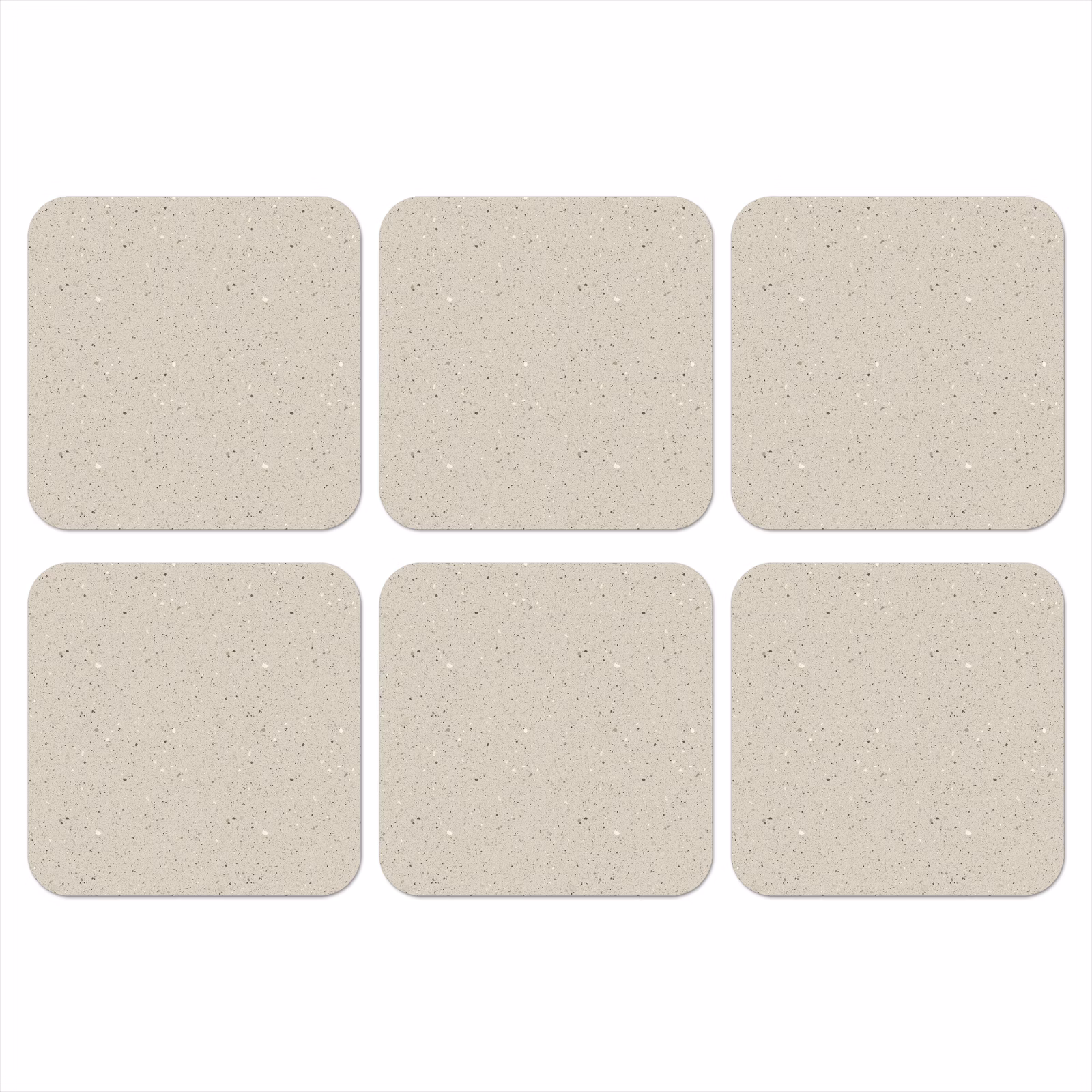 Onderzetter - Lichtbeige - Terrazzo - Grijs — 1