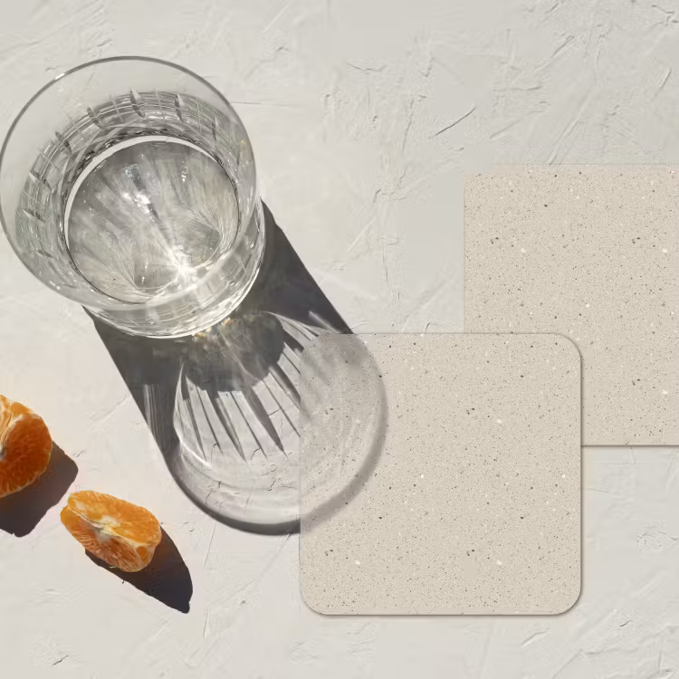 Onderzetter - Lichtbeige - Terrazzo - Grijs — 2