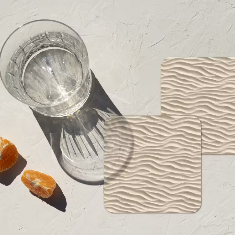 Onderzetter​ - Zand Golven Beige — 2