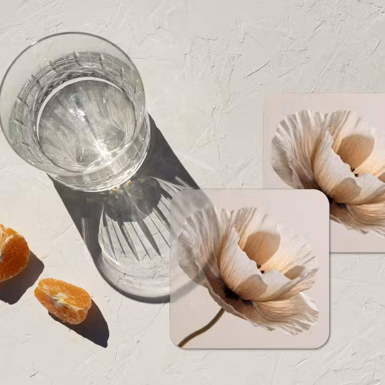 Onderzetter​ - Bloem - Beige - Crème — 2