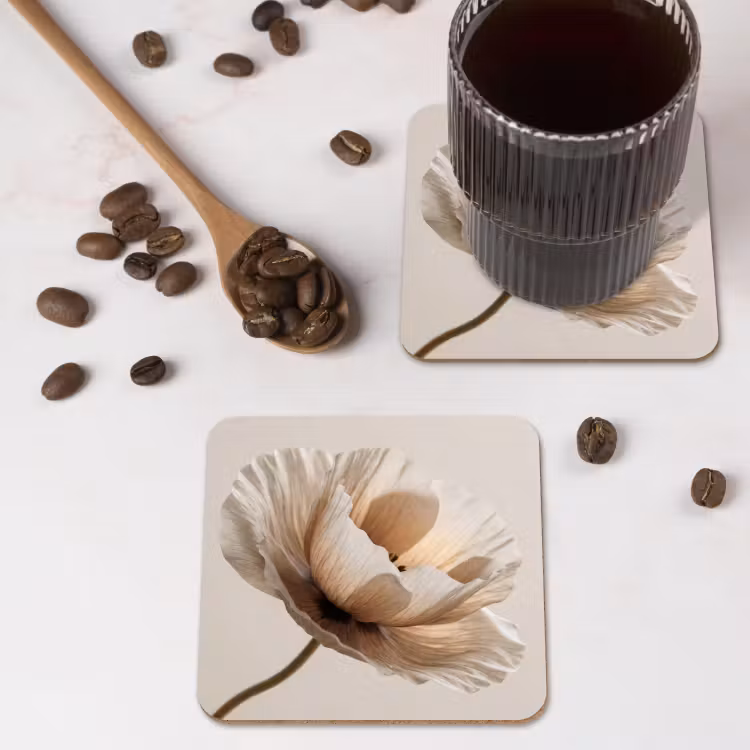 Onderzetter​ - Bloem - Beige - Crème — 4