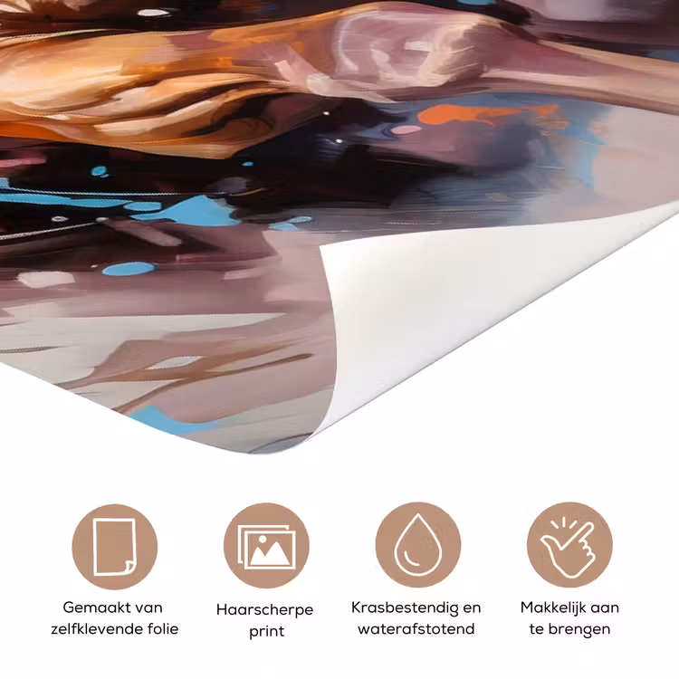 Deursticker met naam - Paard - Illustratie - Artistiek — 3