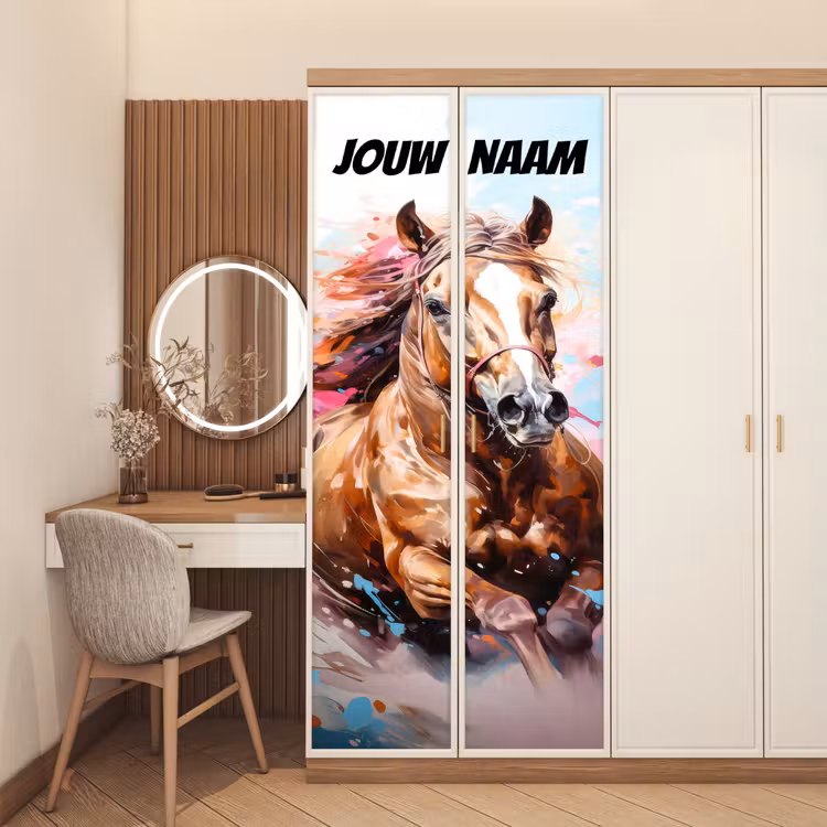 Deursticker met naam - Paard - Illustratie - Artistiek — 5