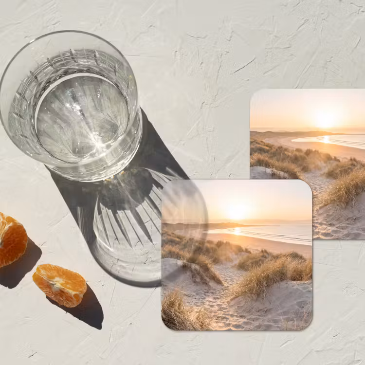 Onderzetter​ - Duinen Strand Zonsondergang — 2