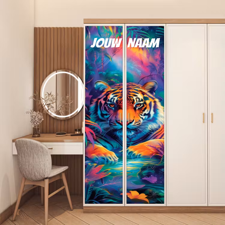 Deursticker met naam - Fantasie - Illustratie - Kleurrijk — 5