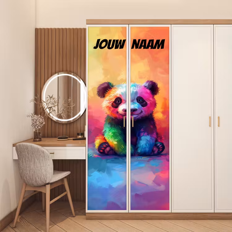 Deursticker met naam - Panda - Baby - Kleurijk — 5