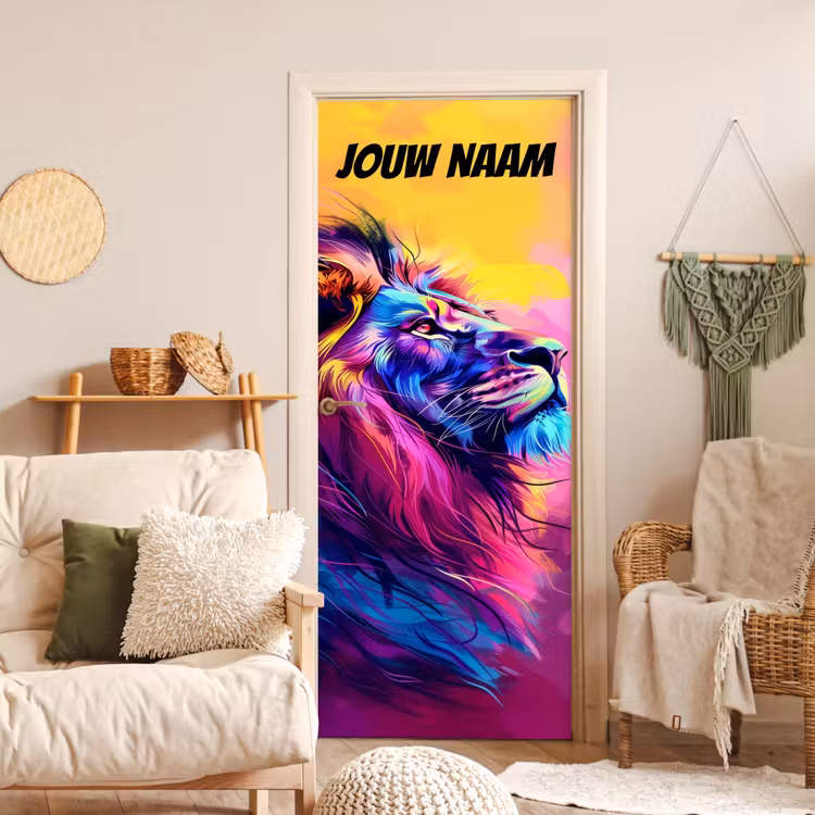 Deursticker met naam - Modern - Design - Leeuw — 4