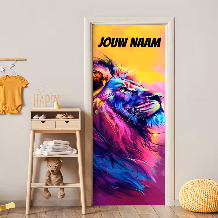 Deursticker met naam - Modern - Design - Leeuw — 6