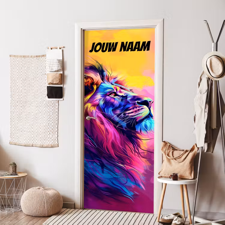 Deursticker met naam - Modern - Design - Leeuw — 8