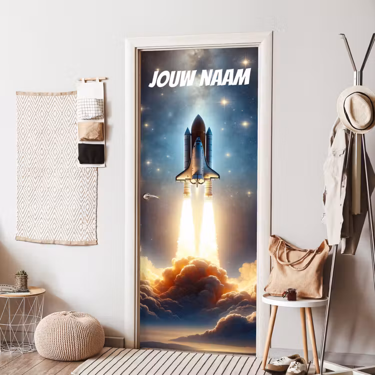 Deursticker met naam - Raket - Ruimte - Licht — 8