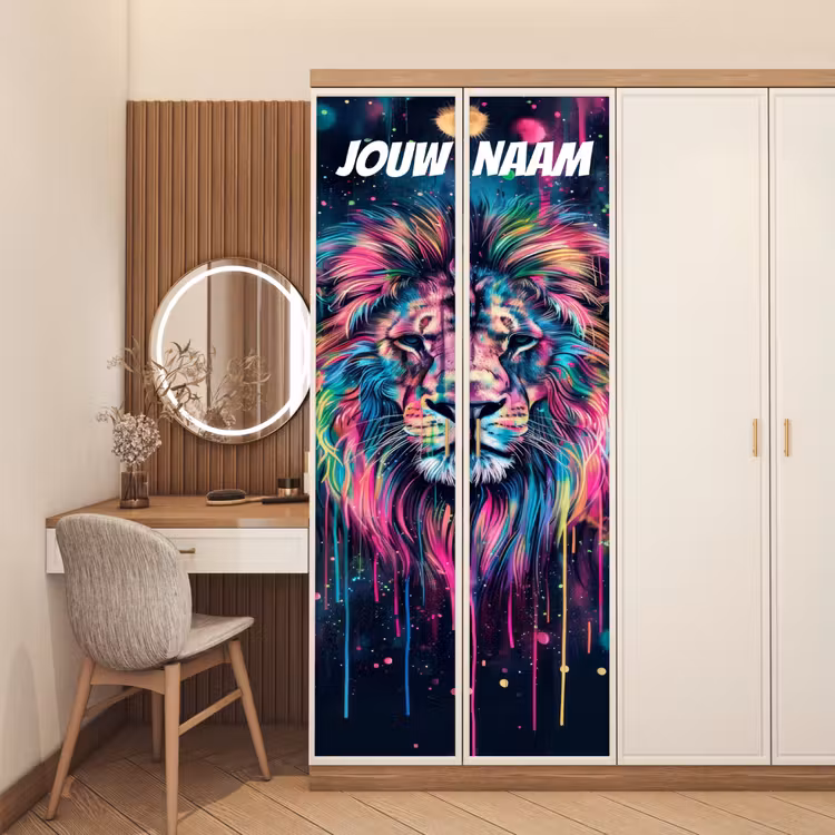 Deursticker met naam - Schildering -Illustratie - Tijger — 5