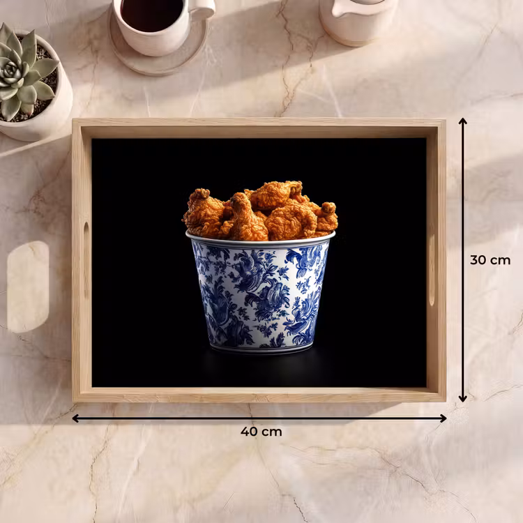 Dienblad - Kip - Bucket - Delfts blauw - Lekker — 9