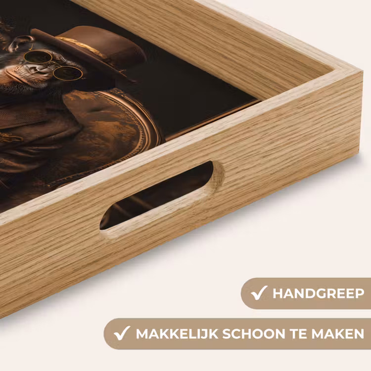 Dienblad - Chimpansee - Stoel - Pak - Bruin — 5