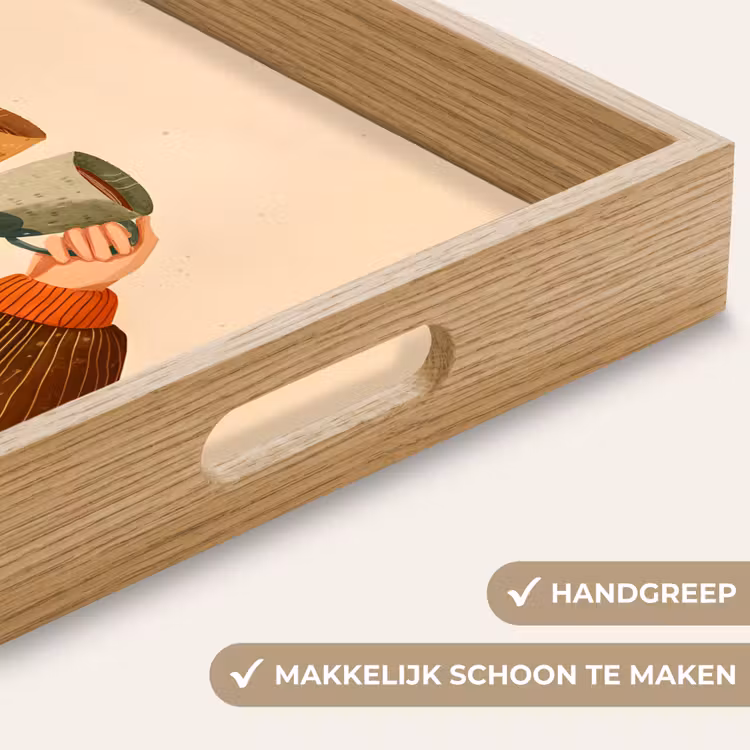 Dienblad - Illustratie - Mokken - Proosten - Bruin — 5