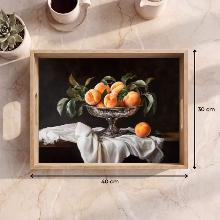 Dienblad - Stilleven - Perziken - Vintage — 9