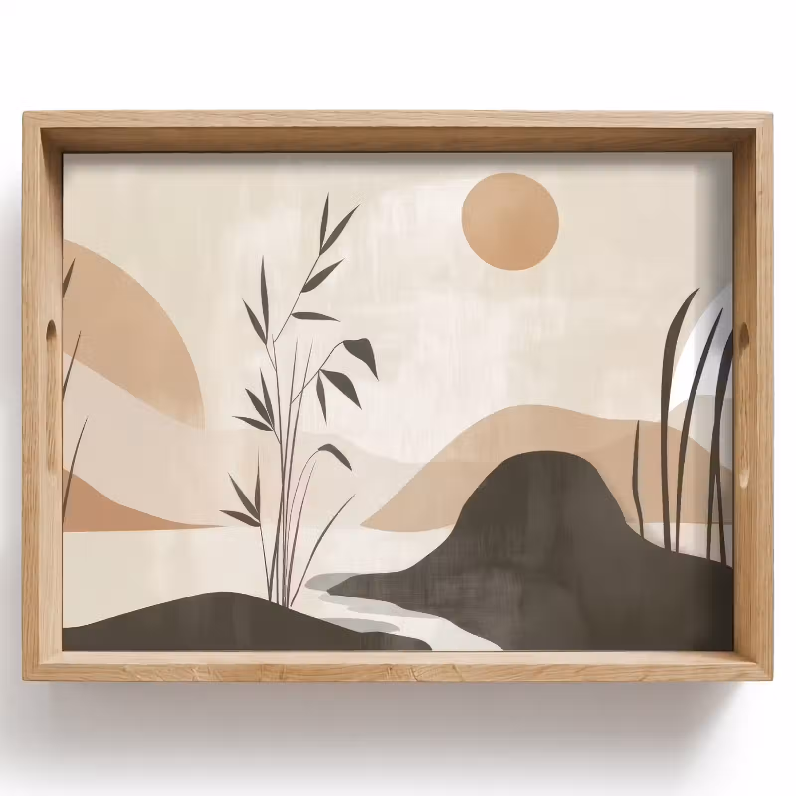 Dienblad - Japandi - Landschap - Beige — 1
