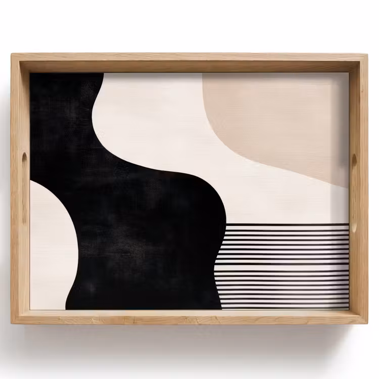 Dienblad - Abstract - Japandi - Beige - Modern — 1