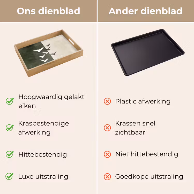 Dienblad - Japandi - Vogel - Groen — 3