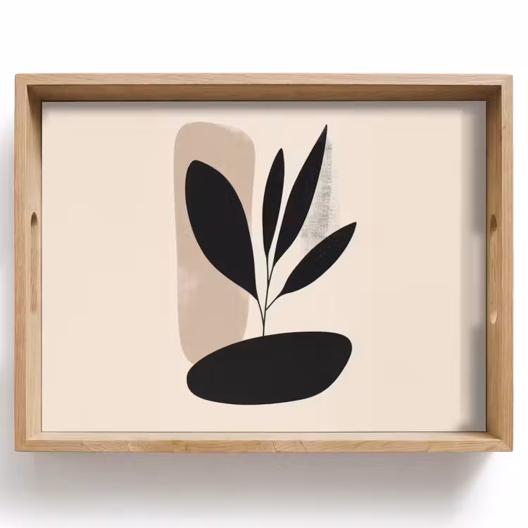 Dienblad - Plant - Beige - Japandi — 1