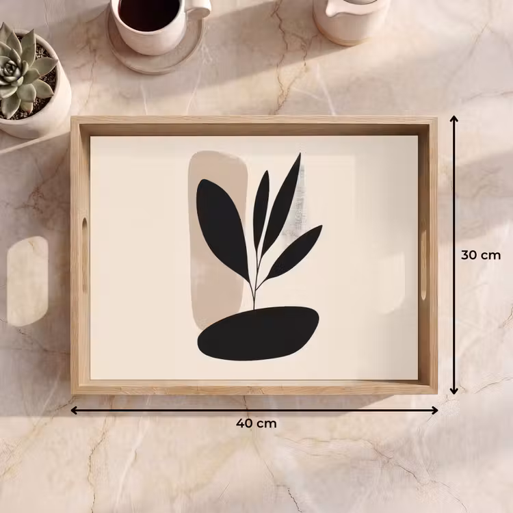 Dienblad - Plant - Beige - Japandi — 9