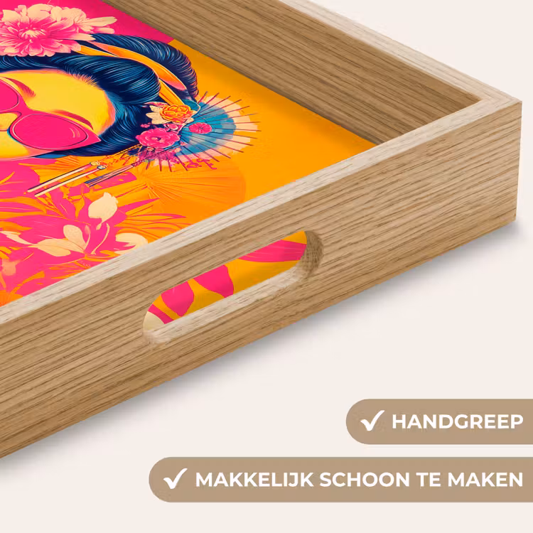 Dienblad - Vrouw - Zonnebril - Abstract - Oranje — 5