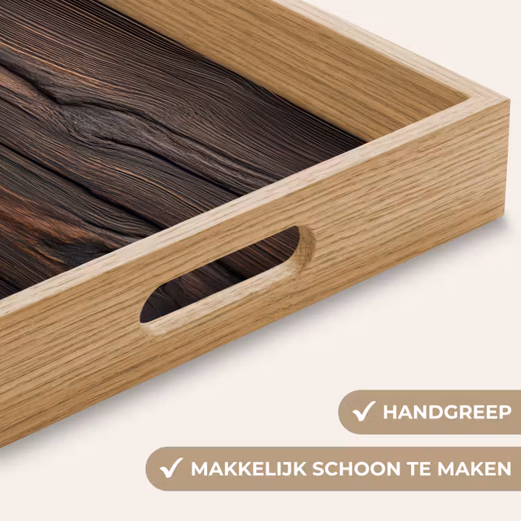 Dienblad - Hout - Grillige nerven — 5