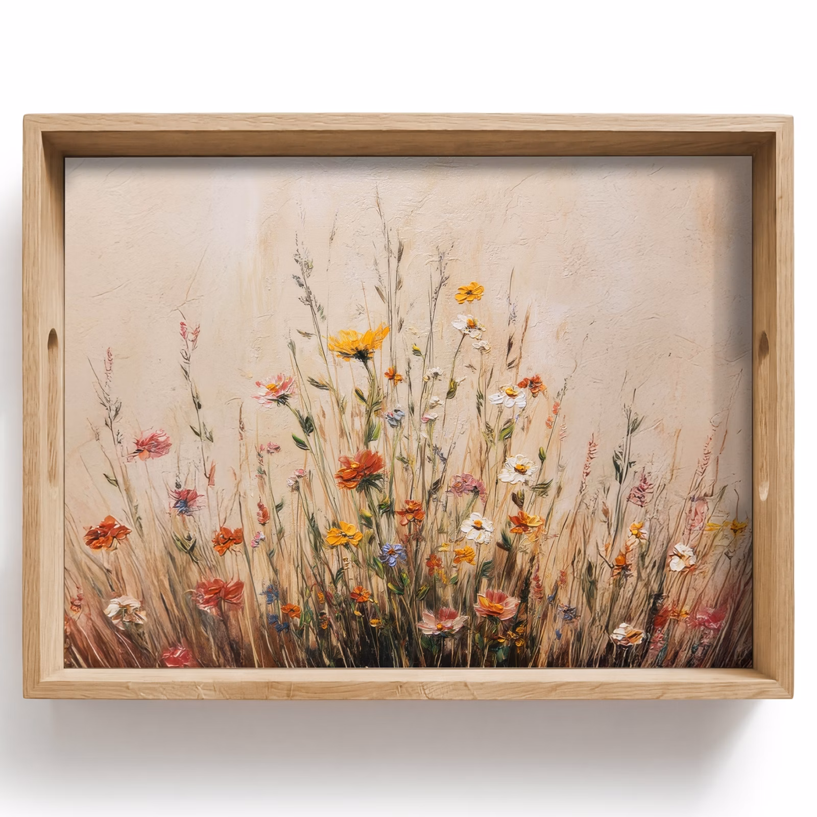 Dienblad - Wilde bloemen - Penseelstreken - Rustgevend — 1