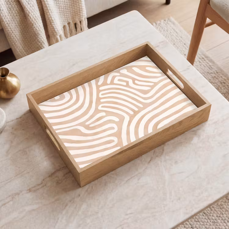 Dienblad - Beige - Aardspatroon — 2
